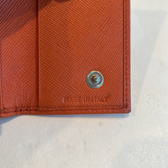 Prada Orange Saffiano Leather 6 Key Holder - Picture 6 of 10